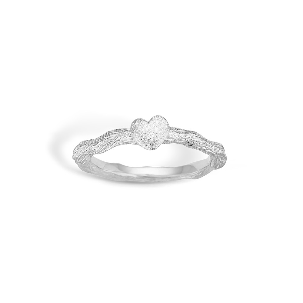 Blossom Silver Heart Ring