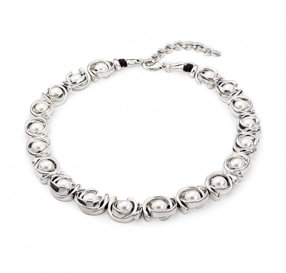 UNOde50 Double Moon Necklace - Silver