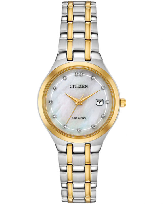 Citizen Ladies Eco-Drive Silhouette Diamond Watch EW2488-57D