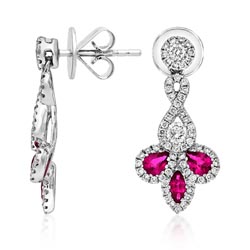18ct Ruby and Diamond Earrings